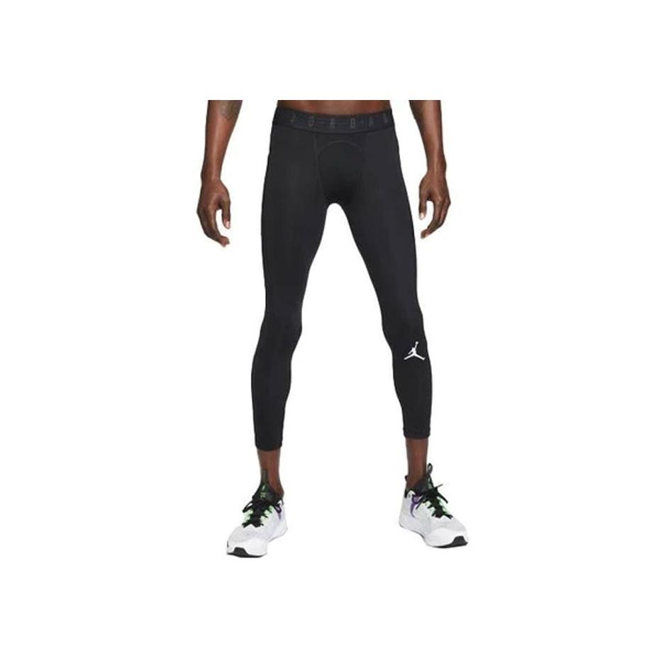 Jordan Logo Print Compression Fitness Pants Men Bottoms Black CZ4796-010