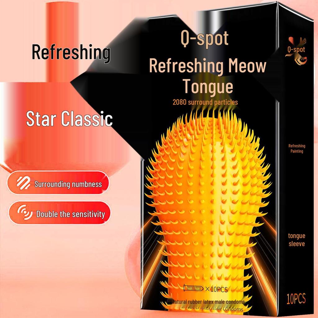 Q Point Ultra-Thin Stimulating Condoms with Clitoral Wolf Tooth Texture - Long-Lasting Safety for Couples.