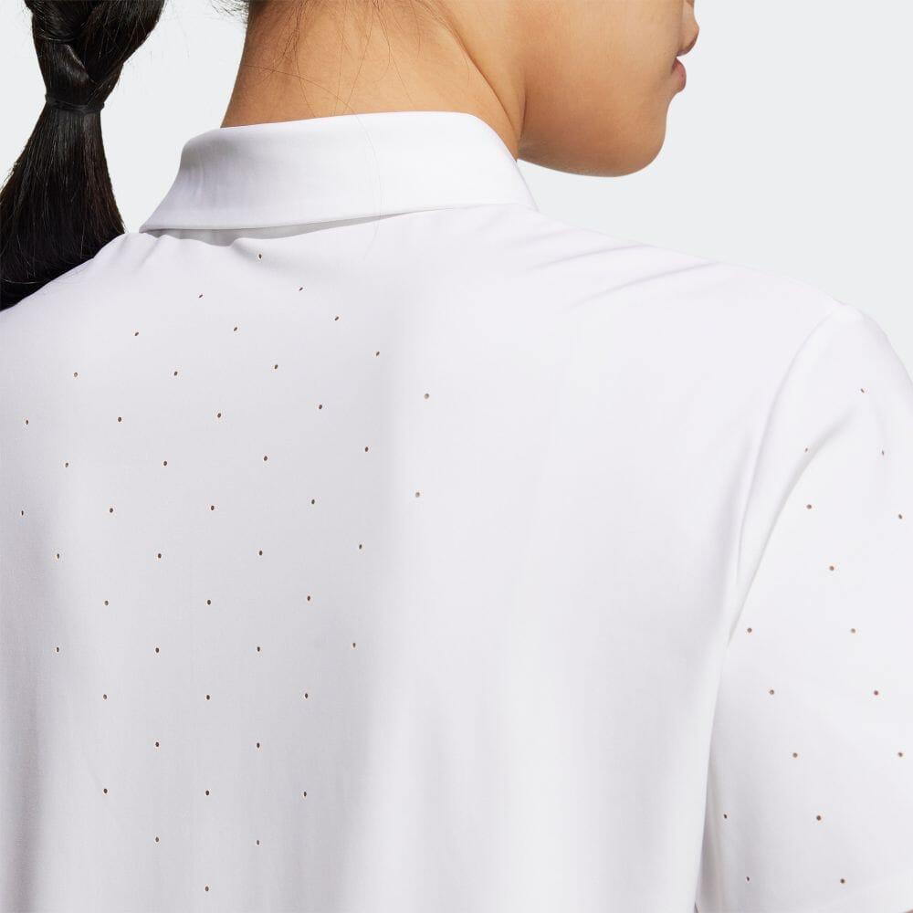 Adidas Solid Color Pullover Short Sleeve Polo Shirt Women tops White HT0002