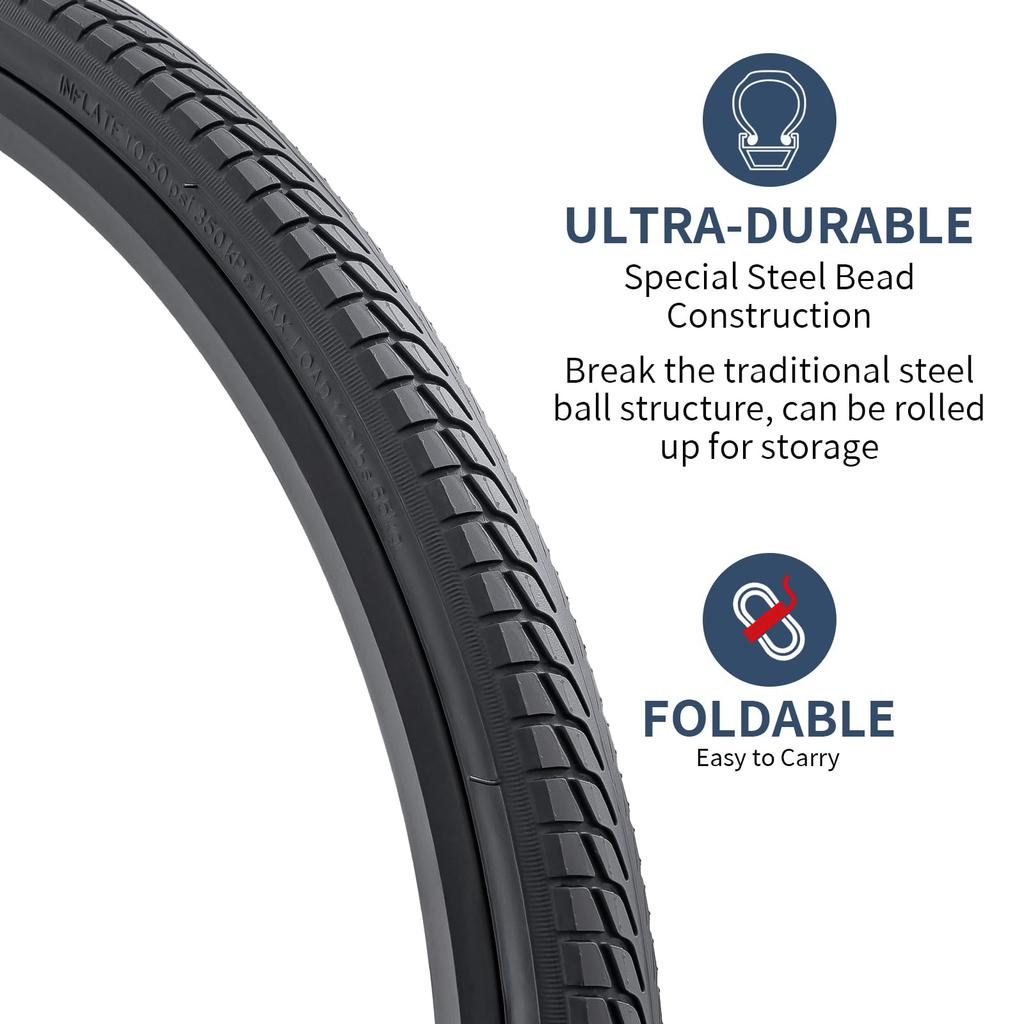 YunSCM Set of 24x1 24x1 Bicycle Tires 24x1 Tubes with 32mm American Rim and Tire for 1 Road 2, 3/8" Tires, 3/8" 37-540 + 3/8" Valves, Tape, Lever,