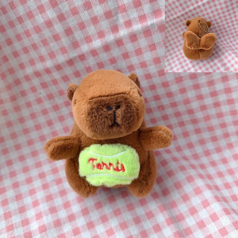 Keychain Plush Capybara Character Keyring Sparkling Children Animal Gift Doll