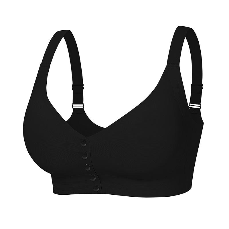 Super Size Women Fashion New Front Button Bra Adjustable Shoulder Large Cup Underwear