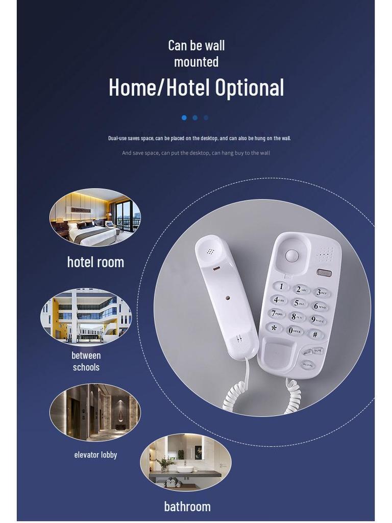 Waterproof Dual-Use Landline for Office & Bathroom