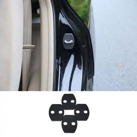 Matte Black Door Lock Protection Cover Trim 4pcs For Toyota Highlander 2009-2013