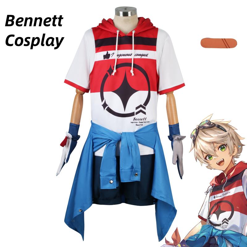 Bennett Impact Genshin Cosplay Costume Game Sportswear Full Set Outfit Roleparty