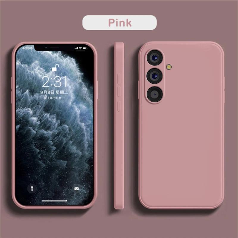 For Samsung A54 5G Case Liquid Silicone Camera Lens Protector Phone Cases For Samsung Galaxy A54 A55 A15 5G Soft Back Cover