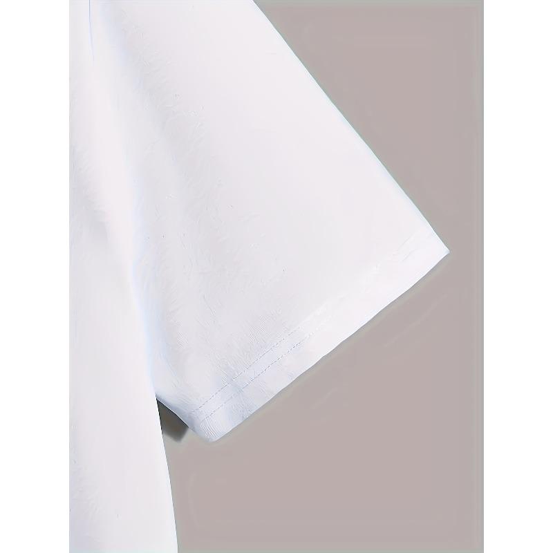 European sizes Men'S Casual Black T-Shirt with Ace of Spades Design - Short Sleeve, Crew Neck, Blend, Summer Streetwear