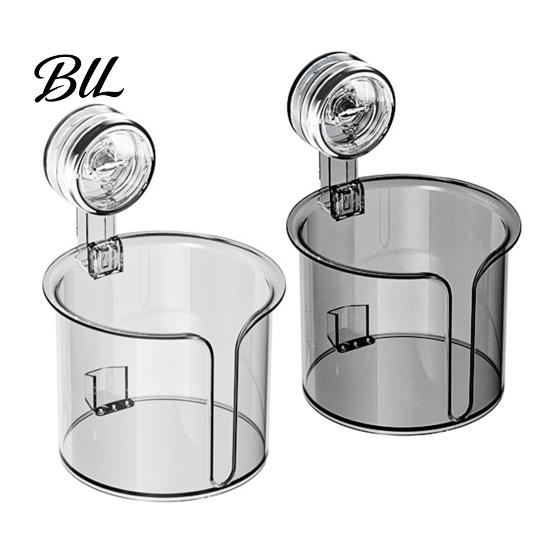No Drill Tissue Box Wall-Mounted Roll Paper Holder with Vacuum Suction Sealed Container Cup Easy Installation Organizer for Bathroom Storage