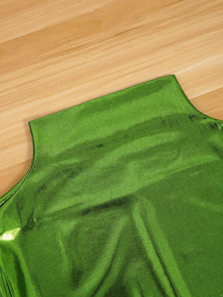 Womens Metallic Long Sleeve T-Shirt Fashion Shiny Top Slim Fit Mock Neck Tops Cocktail Dancing Party Club Music Festival Costume