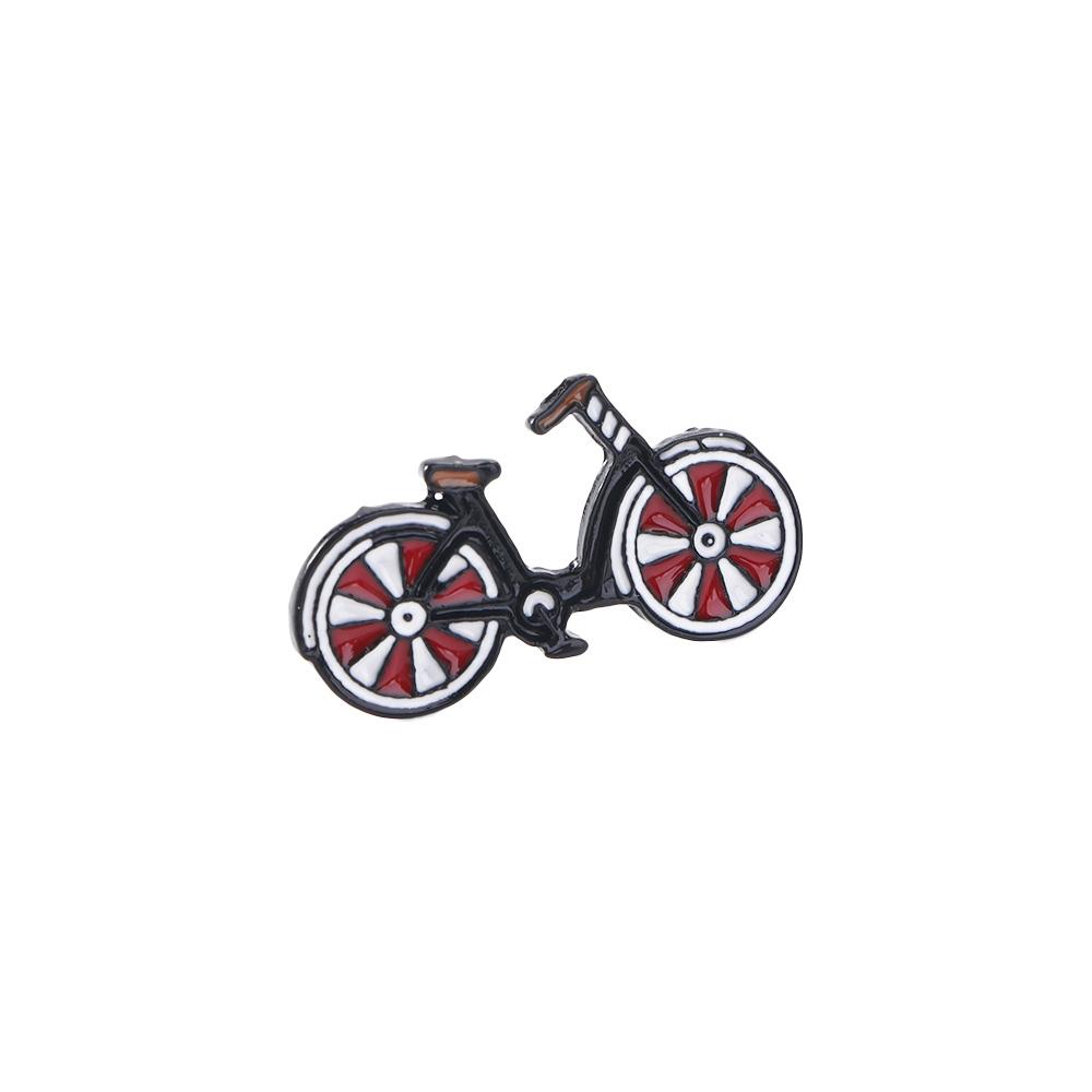 Zinc Zinc Alloy Enamel Pin Biker Gift I Love My Red Bicycle Pin Bike Brooch Cyclists Badges Sports Lapel Pins