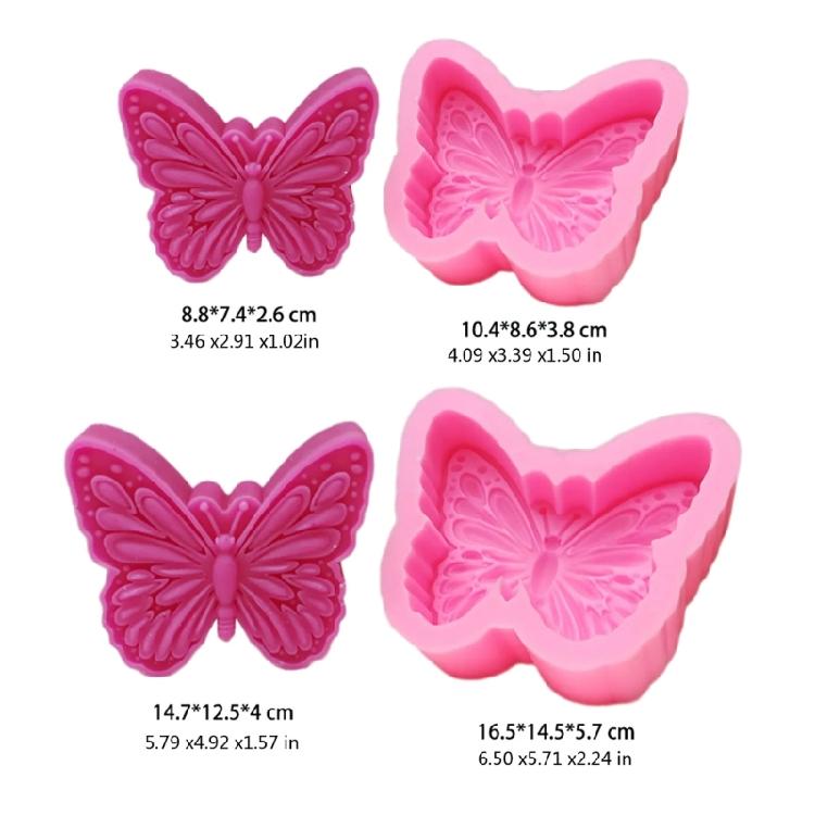 Butterfly Candle Molds Cartoon Animal Silicone Molds Clay Molds Castings Molds Baking Molds Candle Making Molds