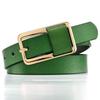 Metal Buckle Pin Buckle Belt Versatile Thin Leather Belt Fashion Genuine Leather Belt  For Women