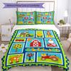 3pcs Cute Cars Bedding Set Duvet Cover Closure Includes 1 Duvet Cover & 2 Pillowcases, Soft and Comfortable for All Seasons.