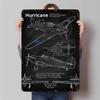 WWII Classic Hurricane Fighter Military Decorative Metal Sign Vintage Aircraft Poster Living Room Study Bar Wall Art