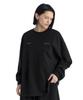 Teulimingbeodeu Lettering Oversized Unisex Long-Sleeve T-Shirts [ Black ]