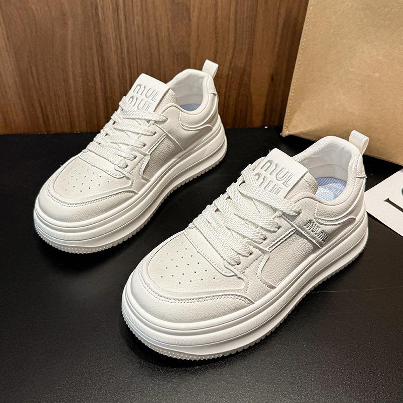 Fashion platform sports shoes women's new spring student heightening board shoes casual shoes