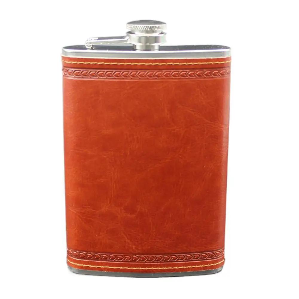 

Personalized Leather Hip Flask Stainless Steel Thicken Travel Hip Flask Portable Groomsmen Gifts AMPOULES Alcool Drinkware оранжевый