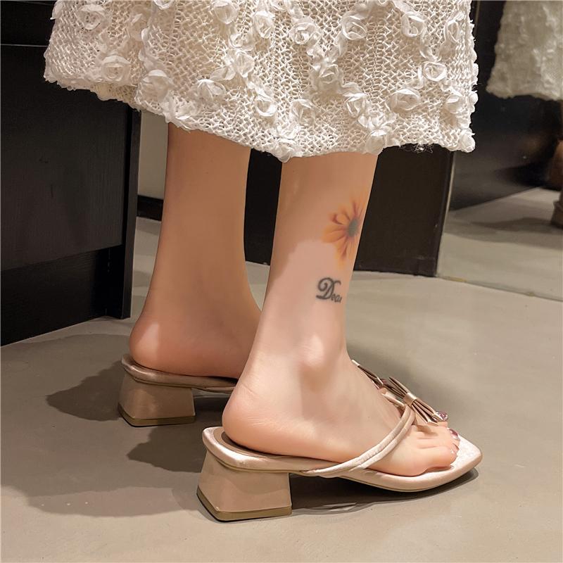 Fashion New Fashion Female Summer Sexy Heels Sandals Slides Ladies Shoes Fashion Women Pumps Flip Flops Luxury High Heels Slippers Shoes