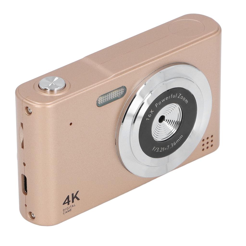 HD Digitalkamera Vintage 4K 2,4 Zoll 48MP 16x Zoom Verwacklungsschutz für Fotografie Videoaufnahme Reise
