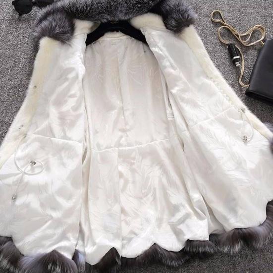 Fuskpälsjacka med huva för kvinnor, långärmad, öppen framsida, fleecejacka, vintervarm, luddig kant, fluffigt ytterplagg