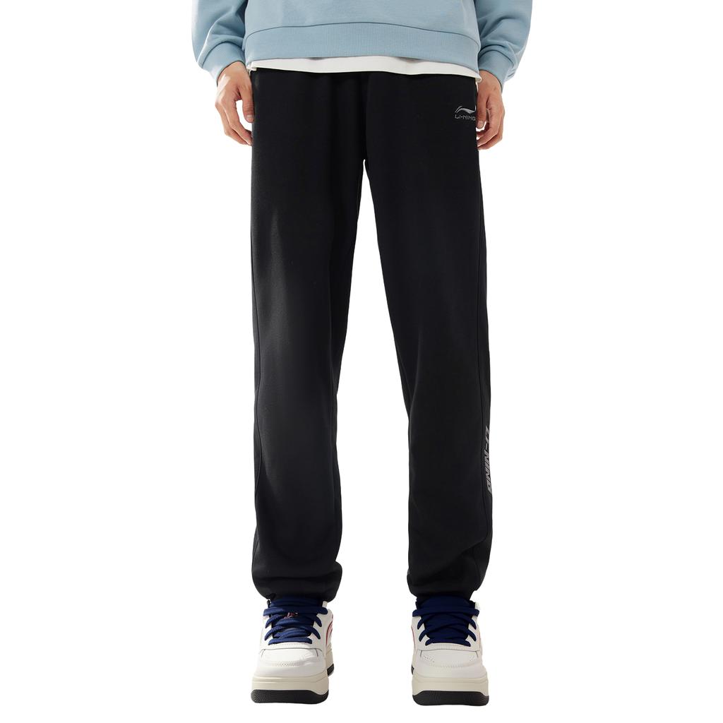 Li Ning Sports Life Collection Fleece Lined Thermal Fashion Versatile Casual Letter Embroidery Mid Rise AKLV869-2