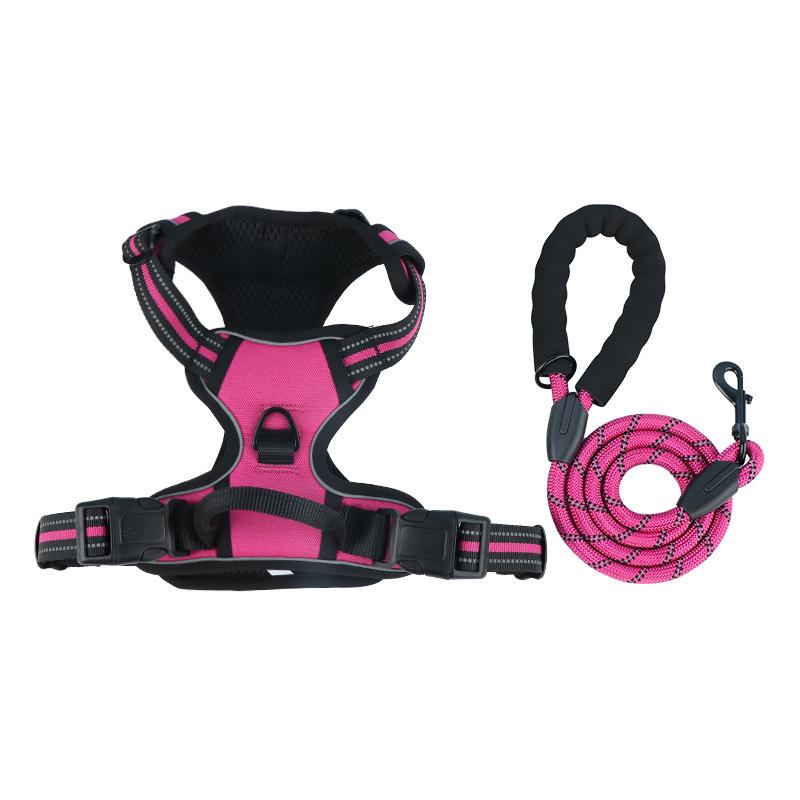 Reflective No-Pull Dog Harness and Leash Set for Large Dogs