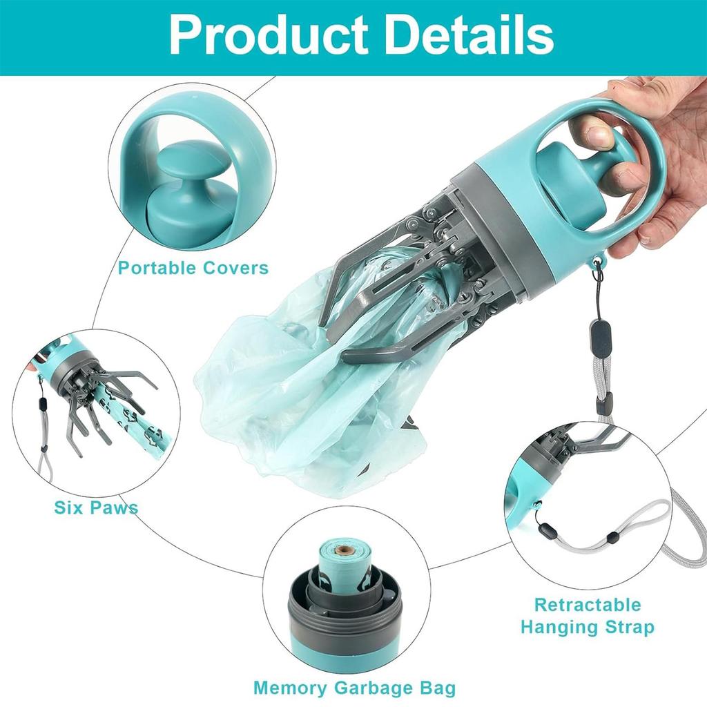 Claw Poop Scooper for Dogs Portable Compact Pet Waste Cleaner Effective and Simple Dog Waste Picker Dog Poop Scooper Easy-to-Use