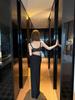 Sexy Nightclub Deep V Long Dress with Thickened Cups & High Slit
