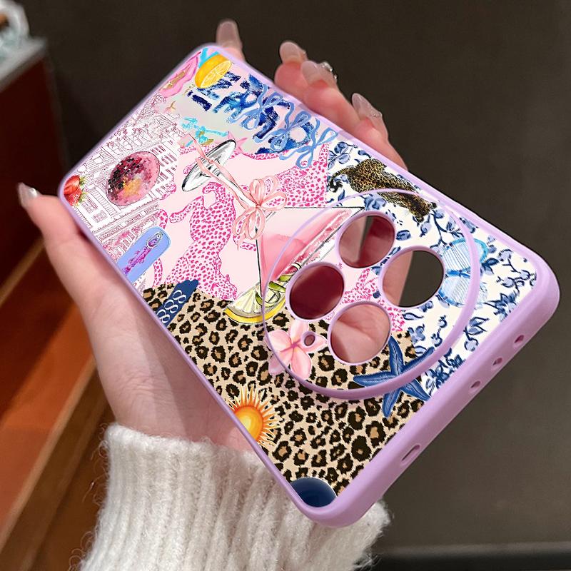 Case For OnePlus 15 13 13T 12 Pink Goblet Bowknots Disco Ball Pattern Shockproof Bumper Soft Silicone Cover For Oneplus Nord 5 13R 12R 11R 5G