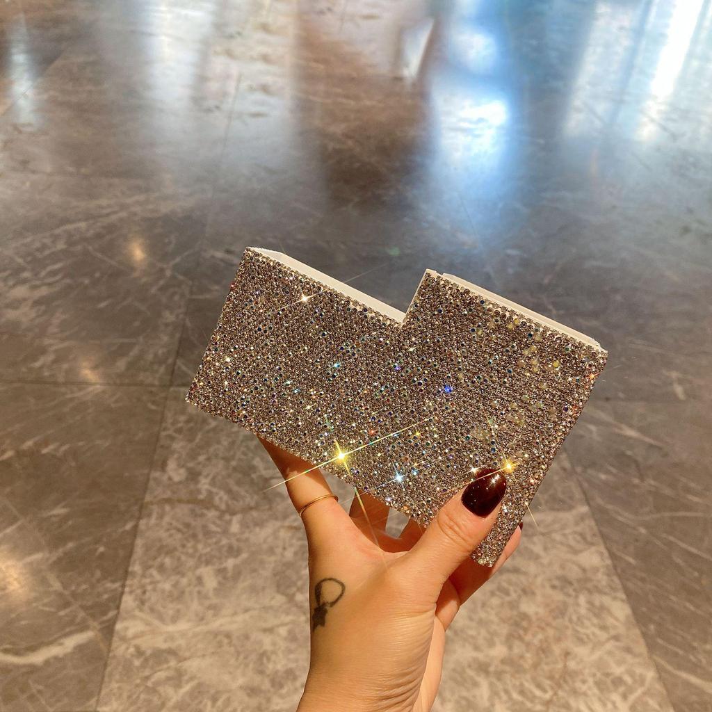 2024 Elegance: Diamond-Inlaid Luxury Desktop Cosmetic Organizer