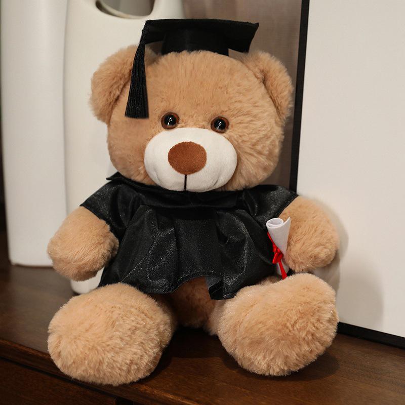 Orsacchiotto Peluche Laurea con Tocco e Logo Personalizzato