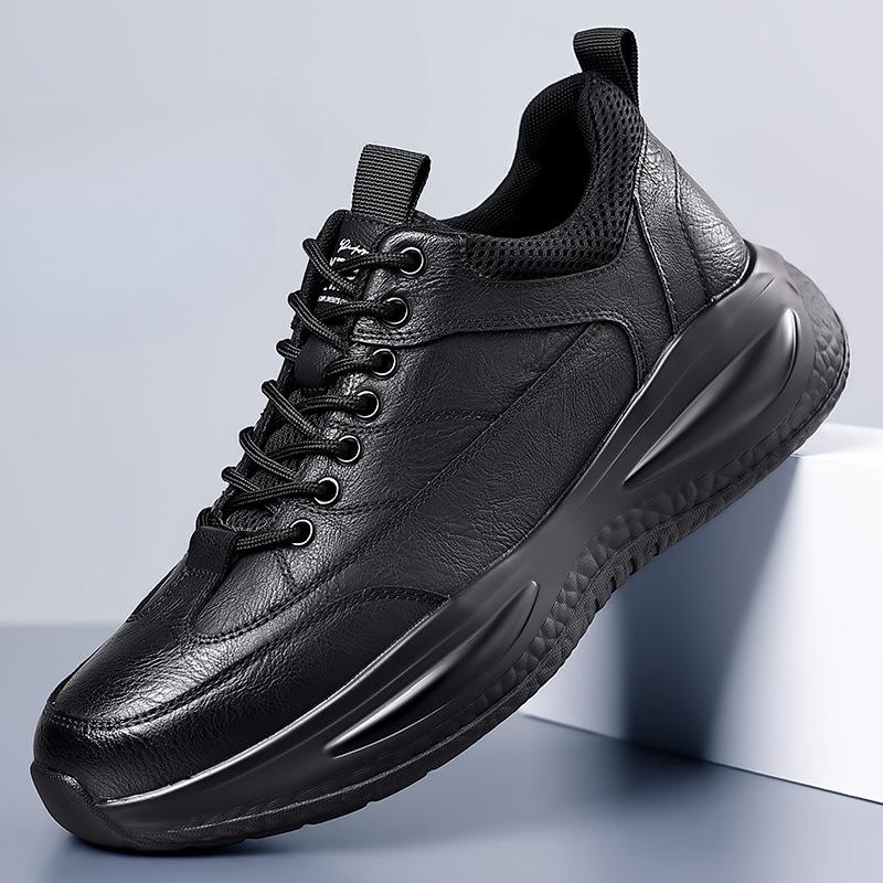 

Модные дизайнерские повседневные кроссовки на платформе для мужчин, весна-осень, из коровьей кожи, с мягкой подошвой, мужская модная повседневная спортивная обувь для мужчин 38