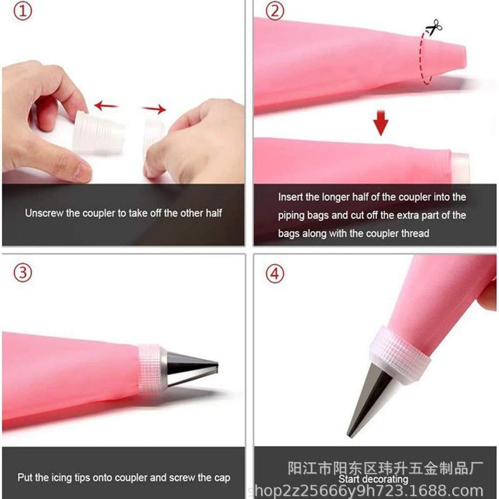 Stainless Steel Cake Decorating Nozzle Set with EVA Bag