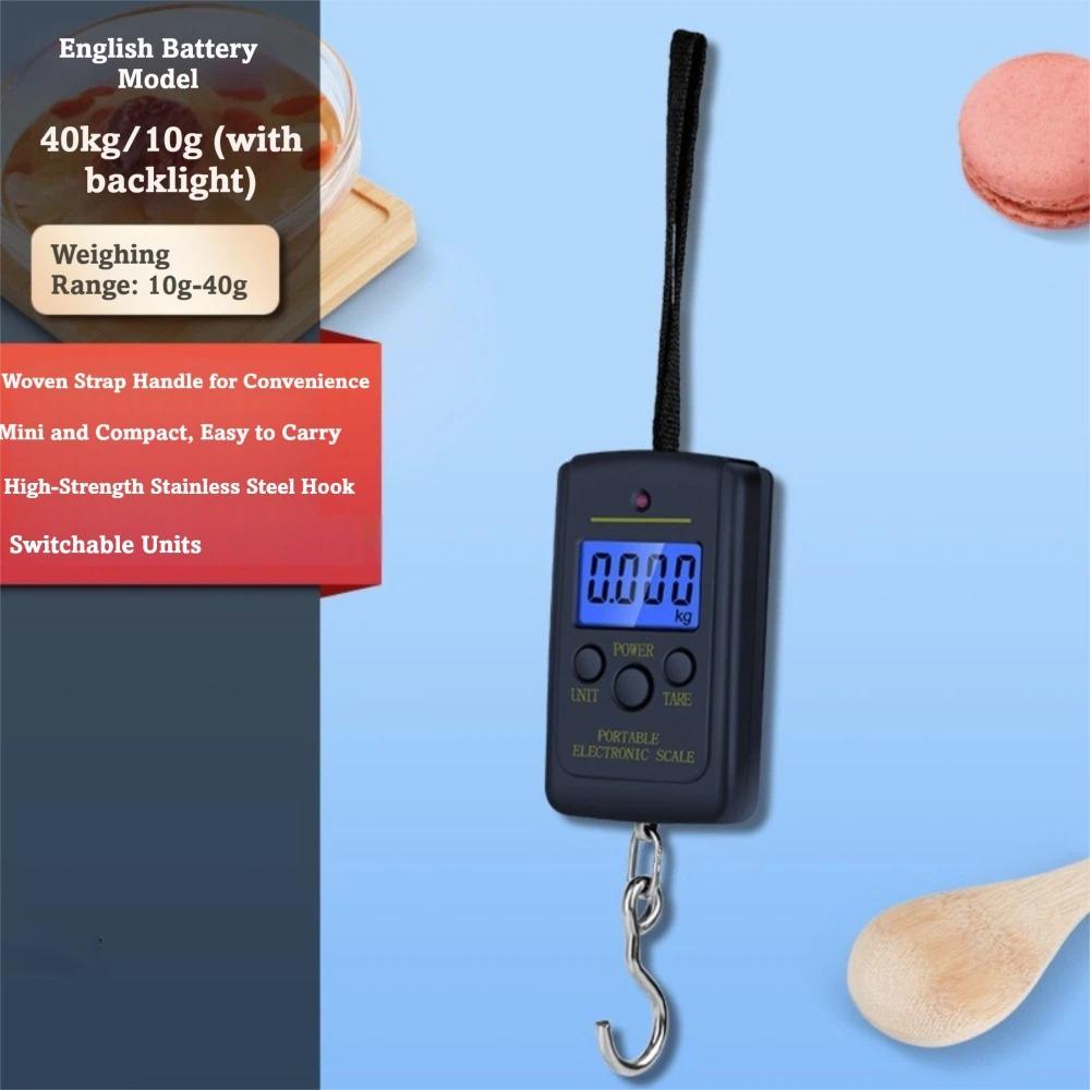 50kg Capacity Electronic Luggage Scale LCD Display Digital Hanging Scale Home Use