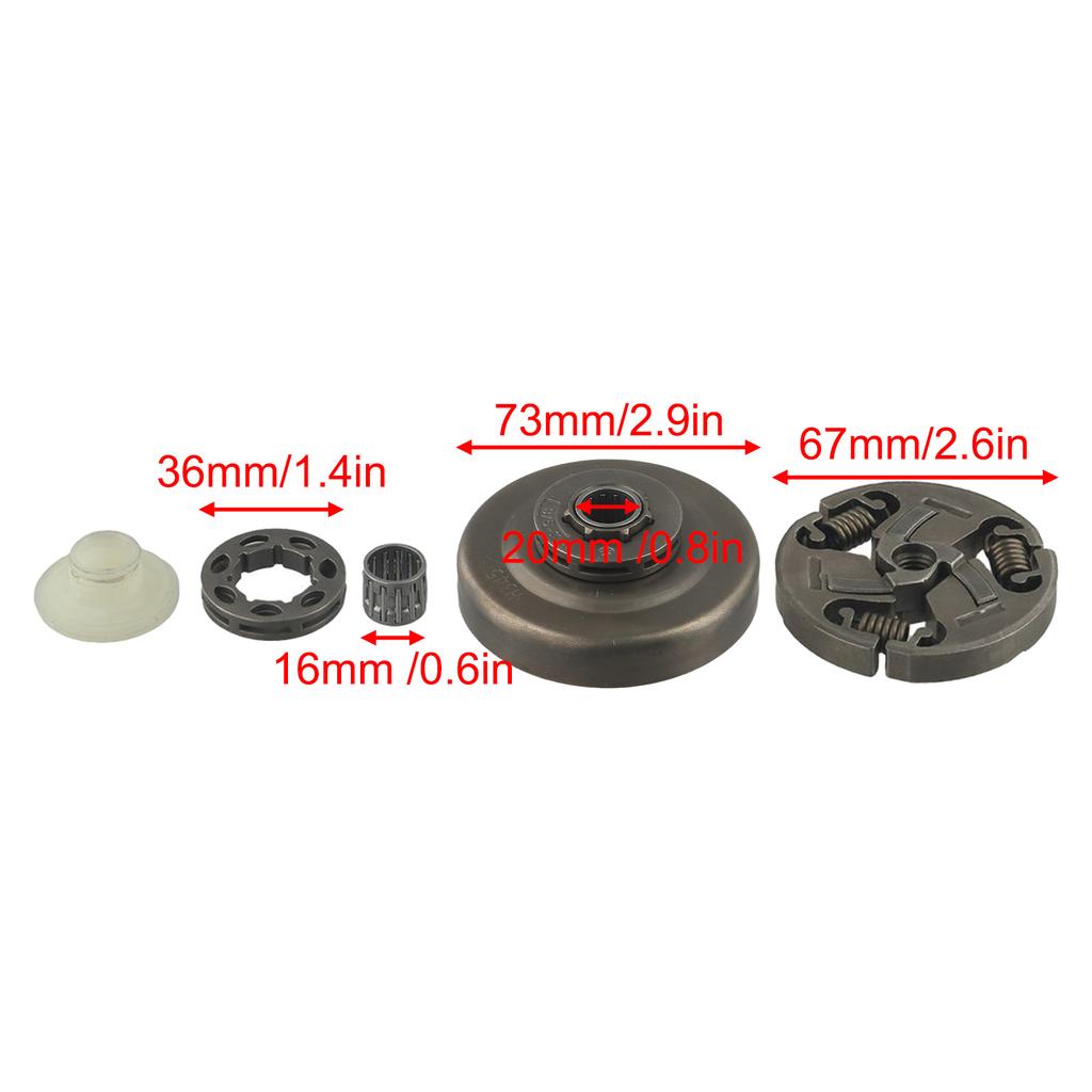 Precise Construction Chainsaw Maintenance 3/8"-7 Tooth Sprocket 355 Clutch Drum Efficient Chain Movement High-quality Materials