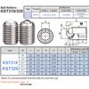 2pcs Conveyor Ball Roller Stainless Steel Ball Transfer Unit Bolt Locating Pin Ball Rollers With Set Screw