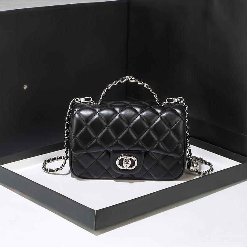 French Small Fragrance Diamond Chain Bag Light Luxury Shoulder Bag Crossbody Bag Small Bag Women's Bag Versatile High End Sense