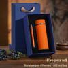 National Style Wood Pen Holder Gift Set: Creative Office Storage Box & Thermos Cup, Customizable Logo