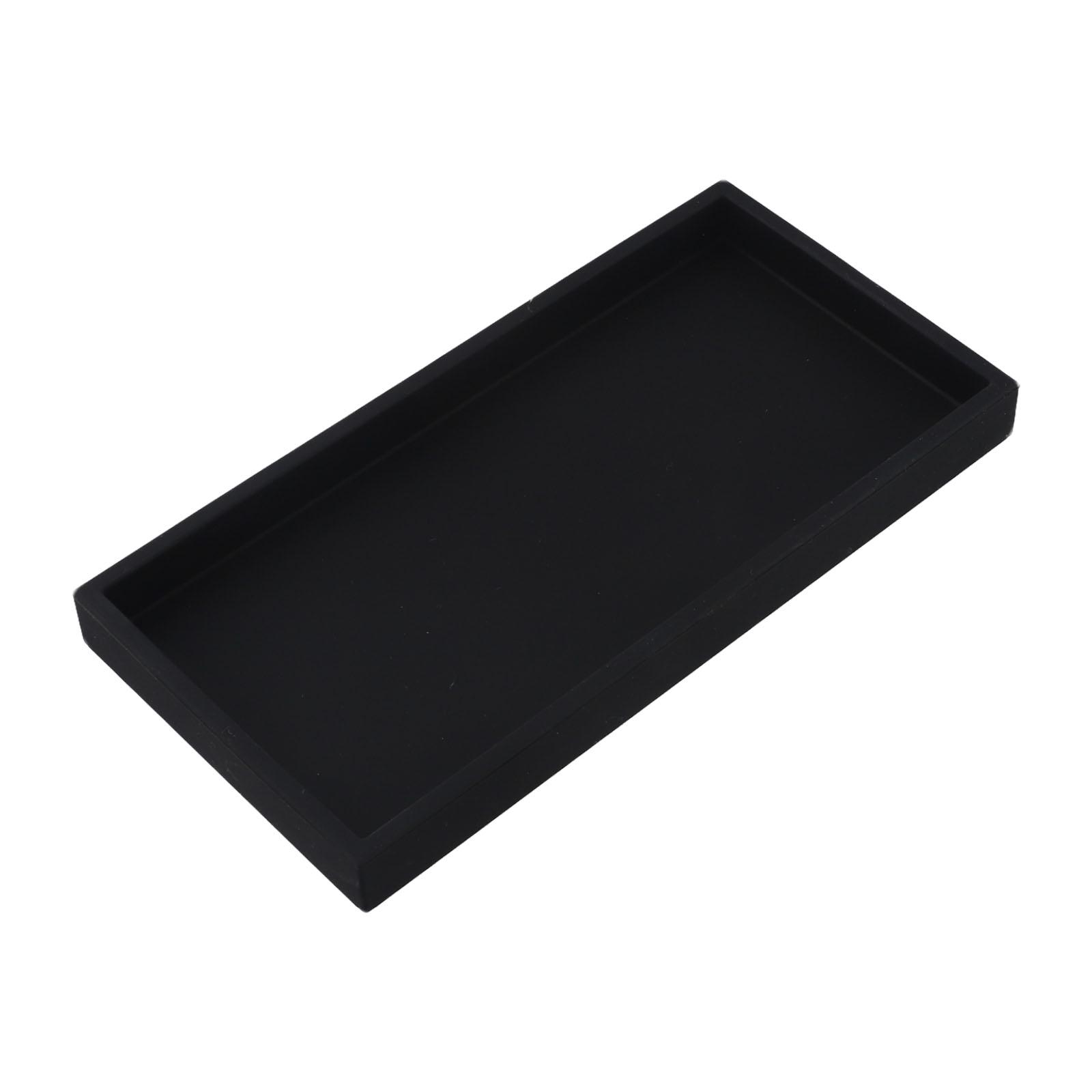 

Silicone Tray for Modern Bathroom or Kitchen Storage Solutions Black 20x10cm