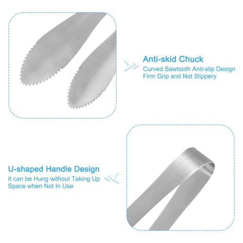 Uxcell Serving Tongs, Set of 4, 182mm X 30mm, Stainless Steel Ice Tongs, Mini Sugar Tongs, for Appetizers, Charcuterie, Desserts, Tea Parties, Bars, a