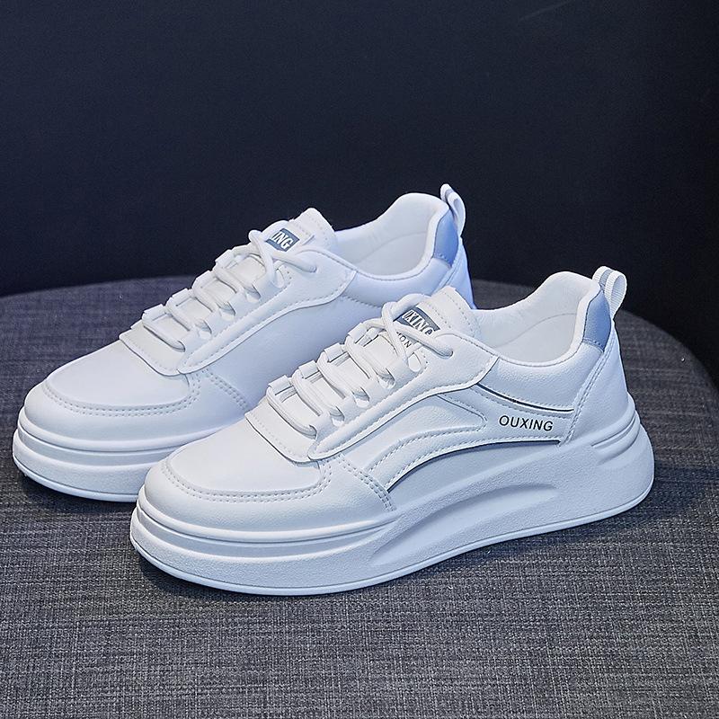 

Little white shoes women s 2025 spring new breathable student board shoes ins Korean version of height-increasing muffin shoes casual shoes XW635 35