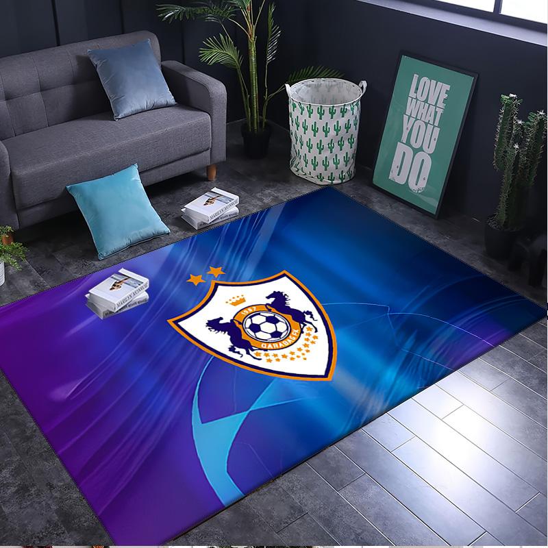 1PC rug Soccer Team Qarabag Design Carpet, Chair Rug,Area Rug for Office Bedroom living rooms bedroom, Doormat decor Christmas fan gifts