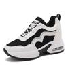 Women's Wedge Heel Platform Sneakers Platform Air Cushion Casual Inner Heightening Mesh Breathable White Sports Walking Shoes