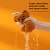 Adorable Cat-Shaped Coral Fleece Hand Towel - Embroidered Cartoon Design for Kids, Hanging Type, Super Absorbent, Quick-Drying