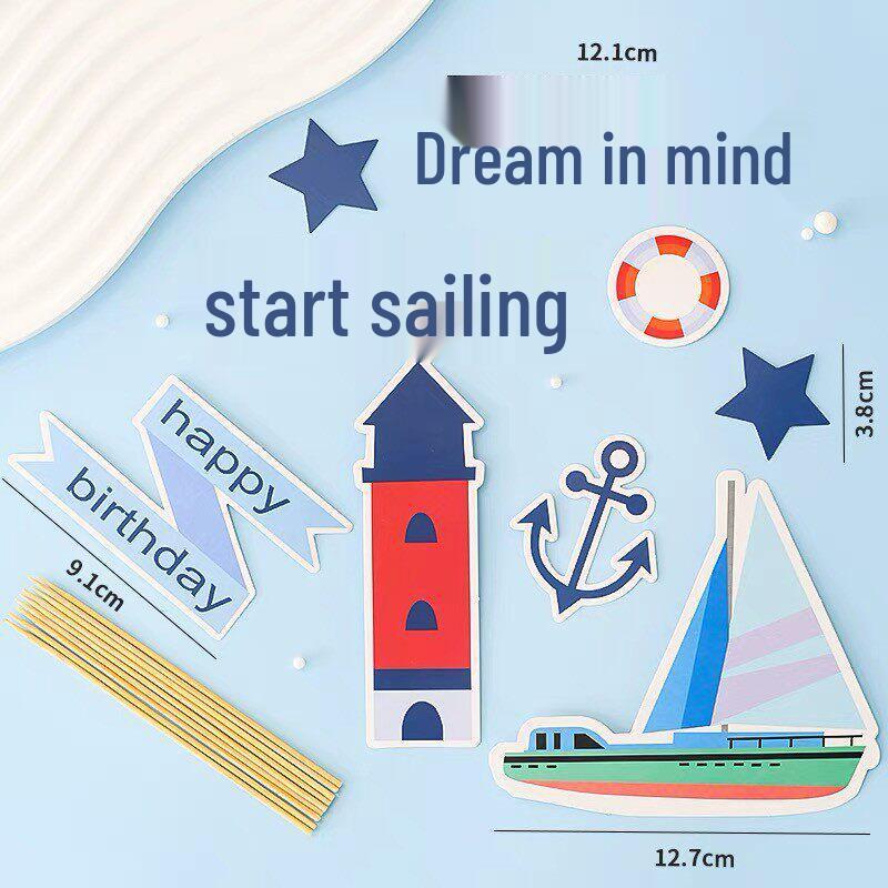 Sail Ship Cake Topper: Smooth Sailing Decoration for Birthdays & Graduations
