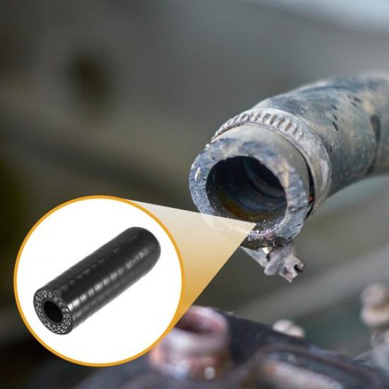 Bouchon de radiateur universel en silicone 10 mm 0,39" ID Bouchon d'extrémité de durite à vide d'admission Noir