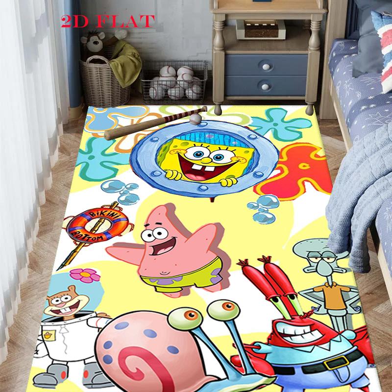 Spongebob Friends Adventure carpet Camping Trip Suitable For All Seasons Sheet Machine Washable Air Conditioning carpet