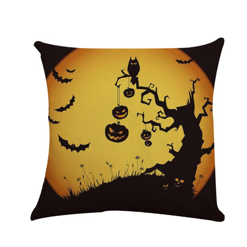 Halloween Pumpkin Series Throw Pillow Covers With Digital Printing Of Short Plush Fabric Car-Shaped Sofa Cushion Home Decor