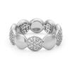 Hot-selling shiny zircon round cake ring light luxury high-end copper gold-plated bubble ring accessories