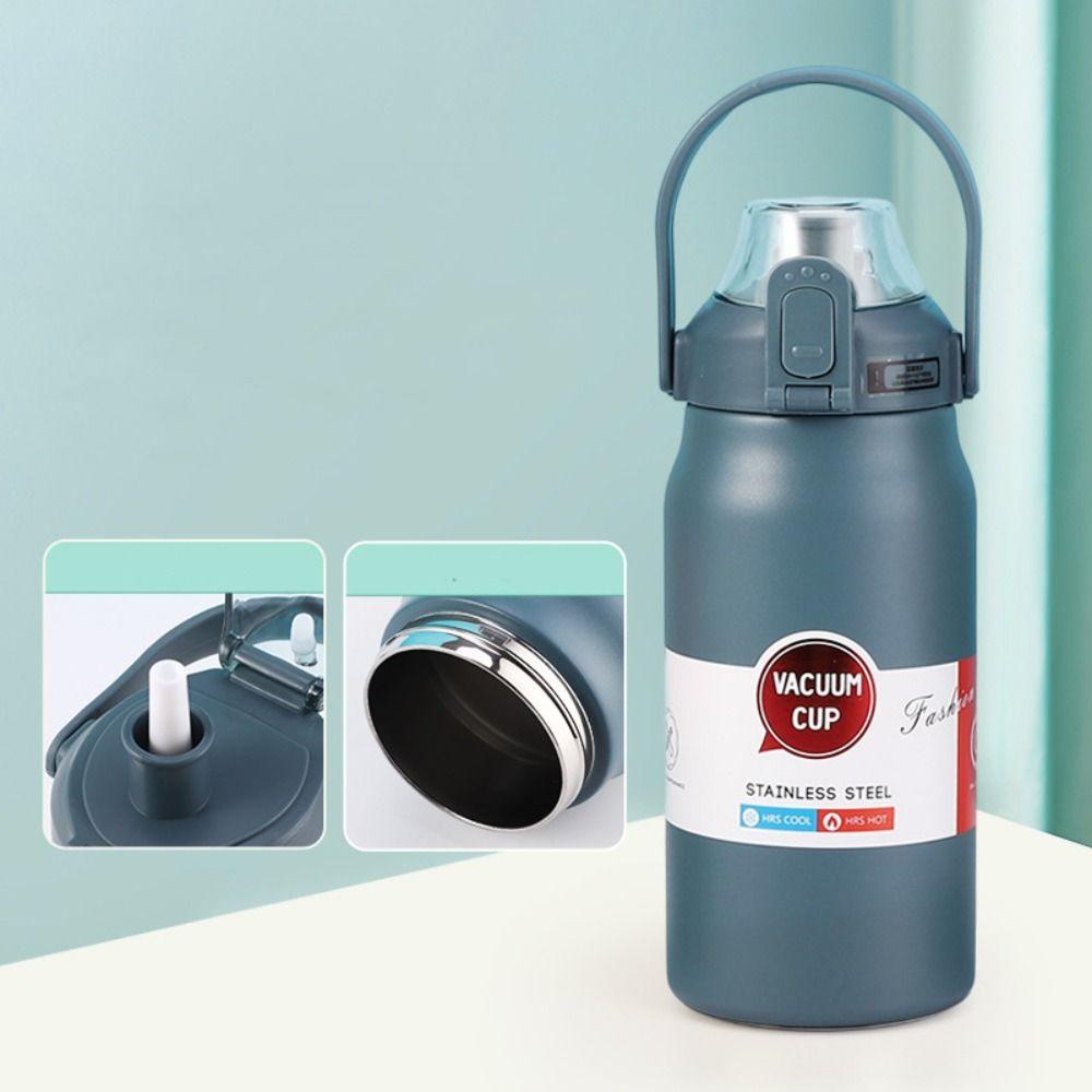 1200ml Thermal Water Bottle Large Capacity Travel Insulated Cup Sports Thermos Bottle  Office